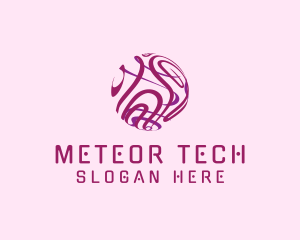 Tech Sphere Swirl logo design