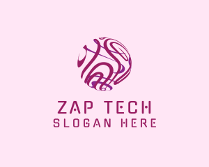 Tech Sphere Swirl logo design