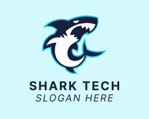 Gaming Shark Predator logo design