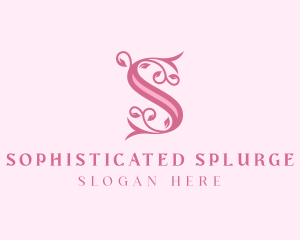 Wellness Floral Letter S logo design