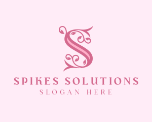 Wellness Floral Letter S logo design