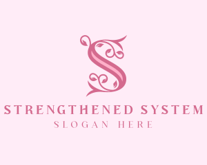 Wellness Floral Letter S logo design