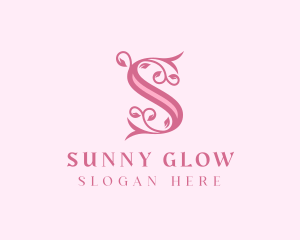 Wellness Floral Letter S logo design