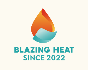 Heating Cooling Liquid  logo design