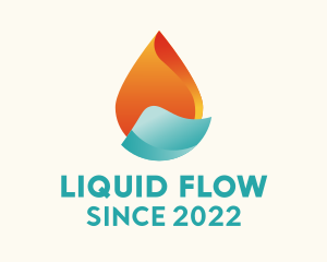 Heating Cooling Liquid  logo design