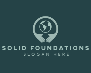 Globe Hand Foundation logo design