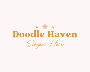 Floral Doodle Boutique logo design