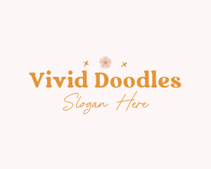 Floral Doodle Boutique logo design