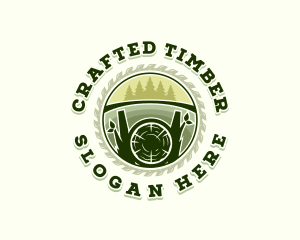 Lumberjack Tree Logging logo design