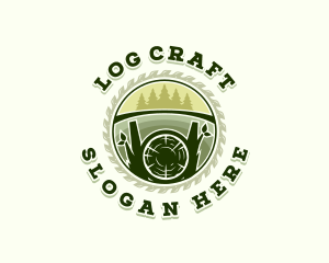 Lumberjack Tree Logging logo design