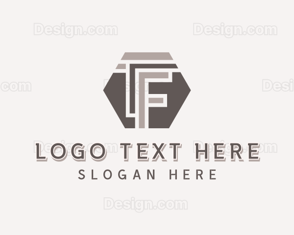 Hexagonal Company Letter F Logo