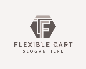 Hexagonal Company Letter F logo design