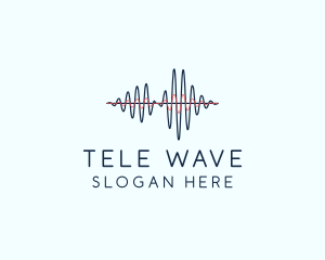 Telecommunications Audio Wave logo design