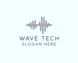 Telecommunications Audio Wave logo design