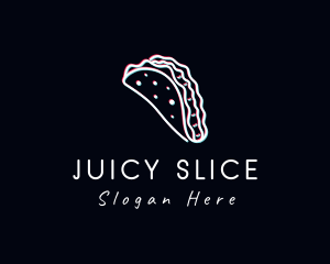 Glitch Taco Snack logo design