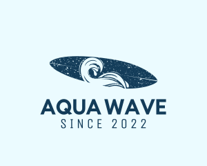 Surf Board Summer Waves logo design