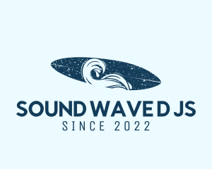 Surf Board Summer Waves logo design