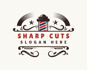 Barber Grooming Barbershop logo design