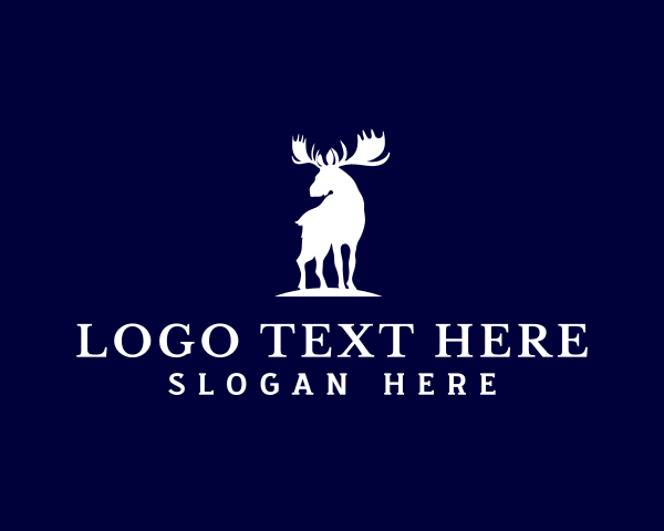 Moose Deer Animal logo