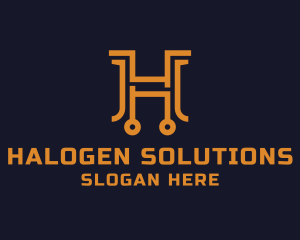 Modern Tech Letter H logo design