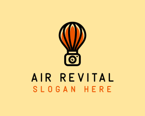 Camera Hot Air Balloon logo design