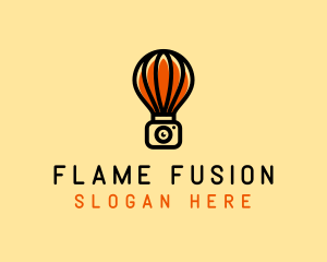 Camera Hot Air Balloon logo design