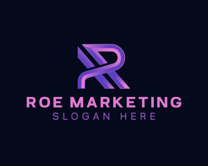 Business Marketing Letter R logo design