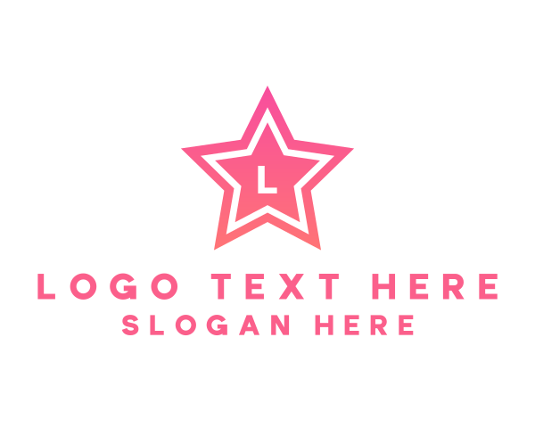 Pink Star logo example 1