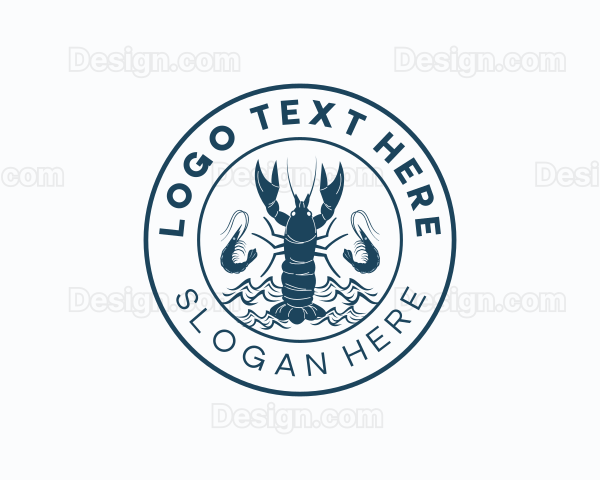 Lobster Shrimp Seafood Logo