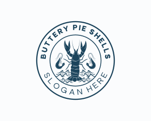 Lobster Shrimp Seafood logo design