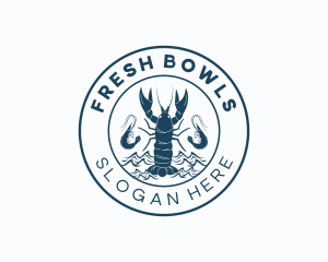 Lobster Shrimp Seafood logo design