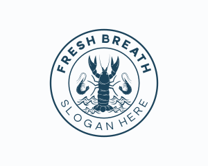 Lobster Shrimp Seafood logo design