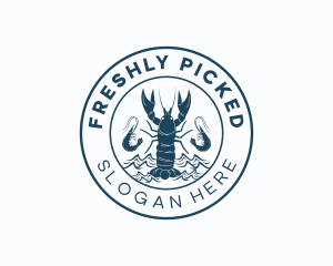 Lobster Shrimp Seafood logo design