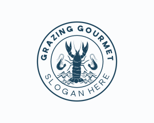 Lobster Shrimp Seafood logo design