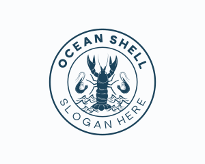 Lobster Shrimp Seafood logo design