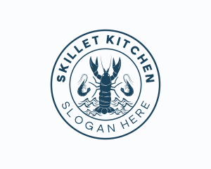 Lobster Shrimp Seafood logo design