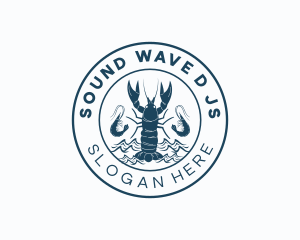 Lobster Shrimp Seafood logo design