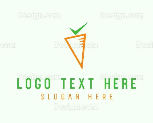 Carrot Check Vegetable Logo