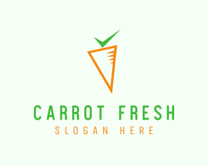 Carrot Check Vegetable logo design
