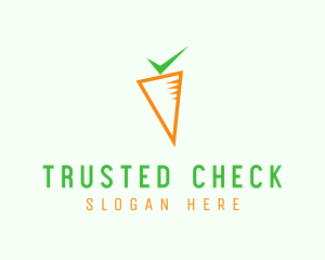 Carrot Check Vegetable logo design