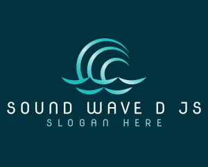 Waves Ocean Water logo design