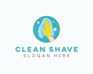 Hand Cleaning Gloves logo design