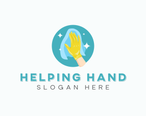 Hand Cleaning Gloves logo design