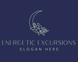 Floral Night Moon logo design