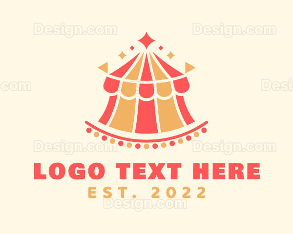 Fun Carnival Circus Tent Logo