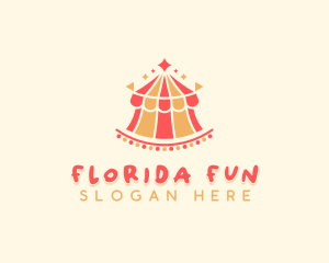 Fun Carnival Circus Tent logo design