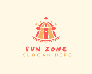 Fun Carnival Circus Tent logo design