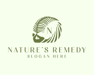 Tropical Leaf Organic Spa logo design