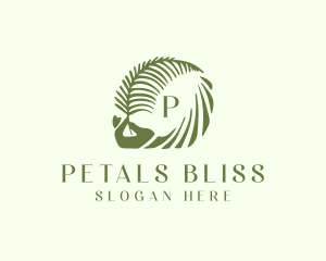 Tropical Leaf Organic Spa logo design