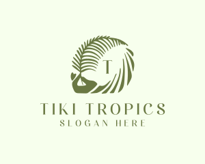 Tropical Leaf Organic Spa logo design